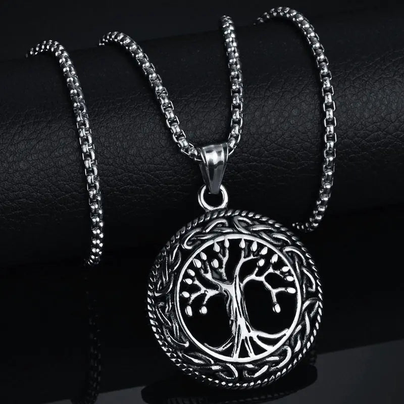 U7 Gold-Plated Tree of Life Pendant Necklace