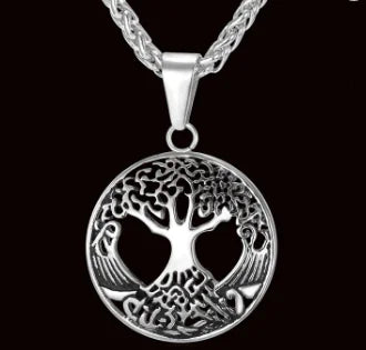 U7 Gold-Plated Tree of Life Pendant Necklace