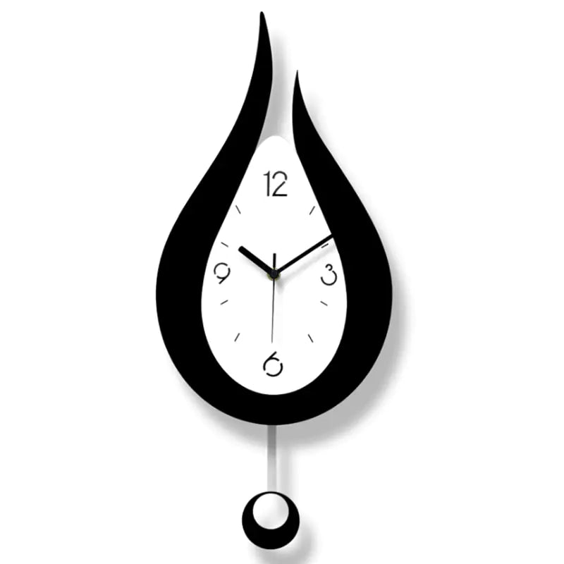 Modern Minimalist Waterdrop Wall Clock - Silent Quartz