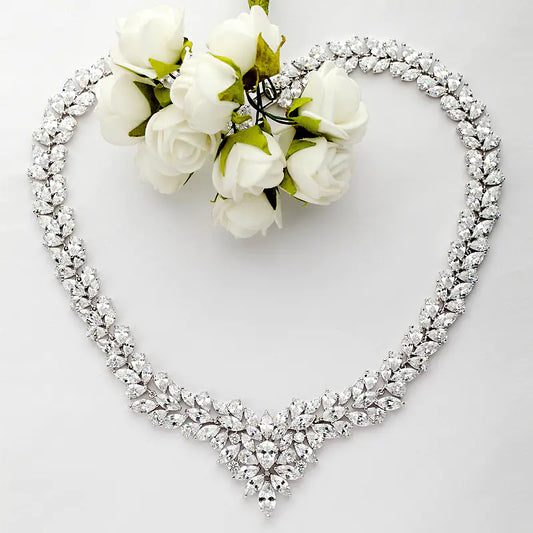 Elegant Bridal Zircon Necklace Set
