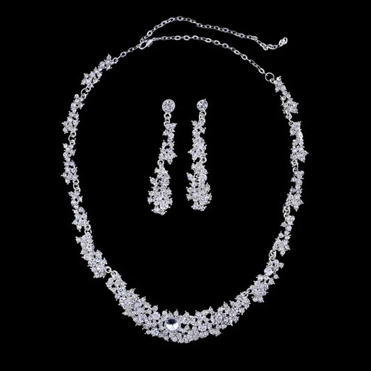 Elegant Bridal Necklace & Earrings Set