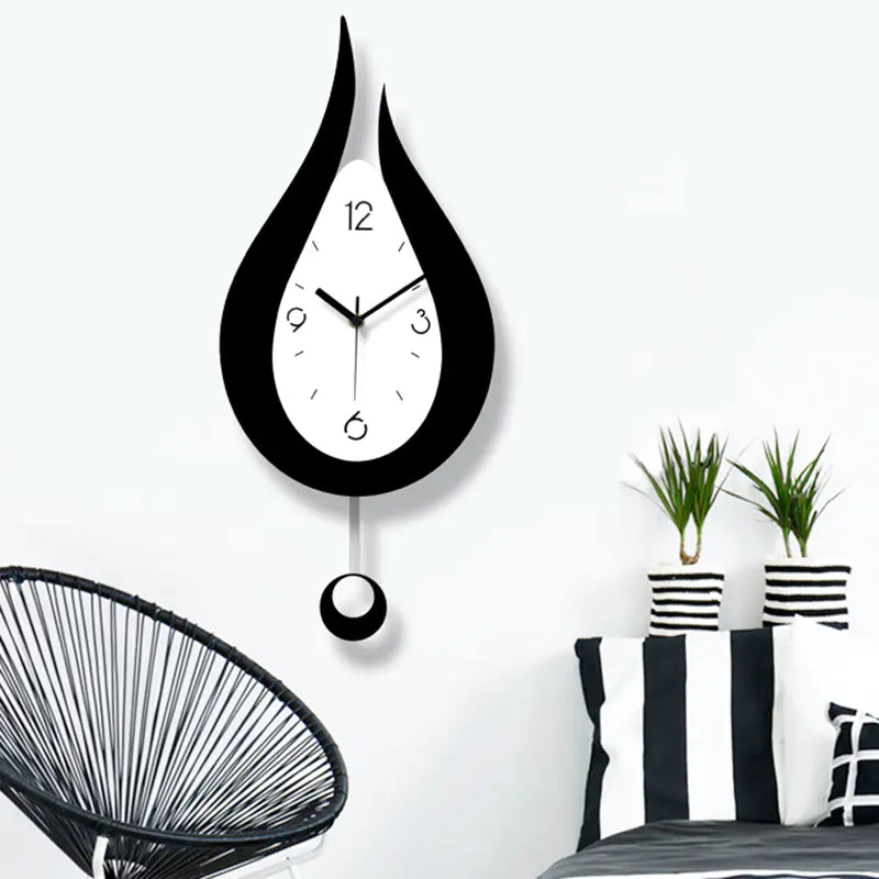 Modern Minimalist Waterdrop Wall Clock - Silent Quartz