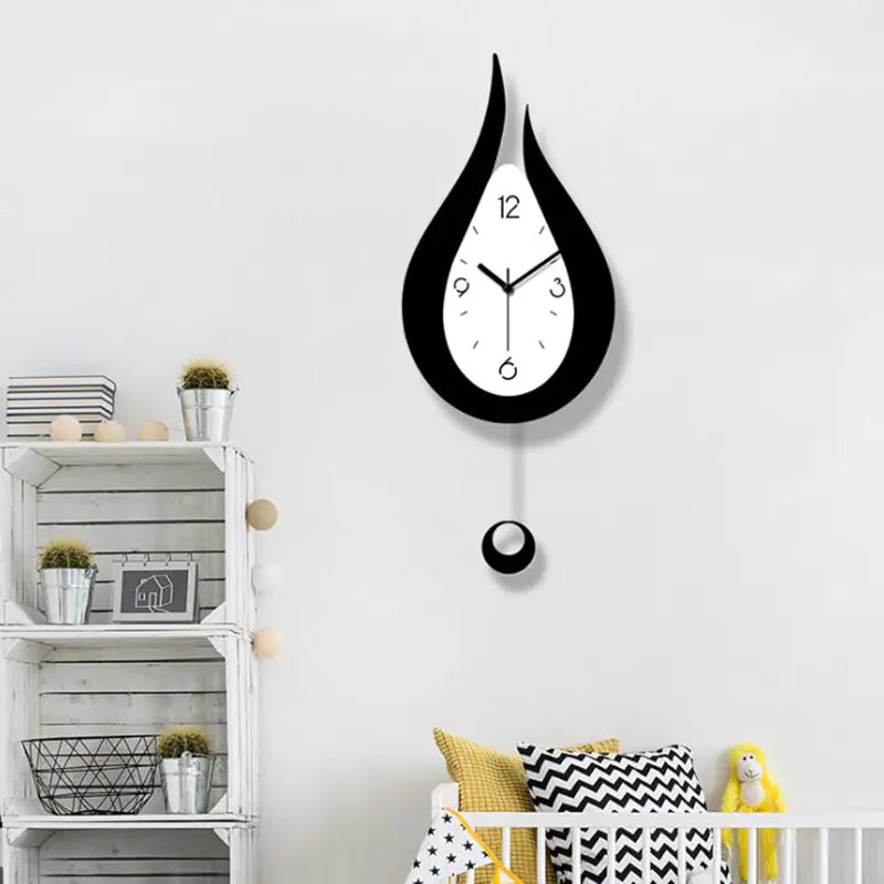 Modern Minimalist Waterdrop Wall Clock - Silent Quartz