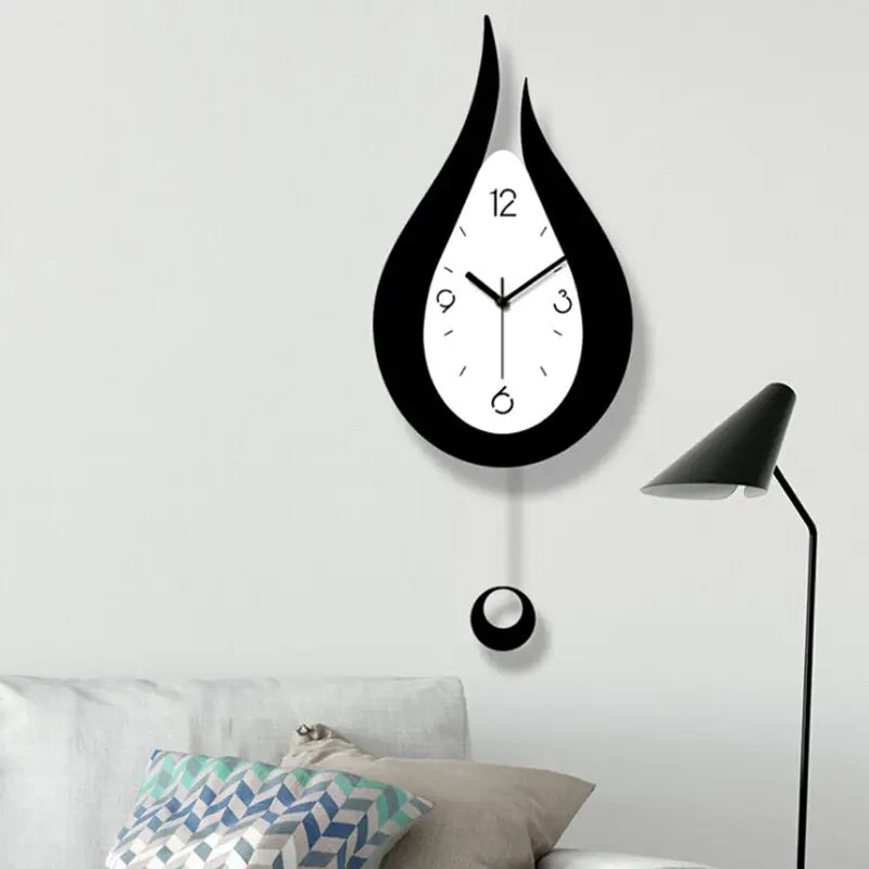 Modern Minimalist Waterdrop Wall Clock - Silent Quartz