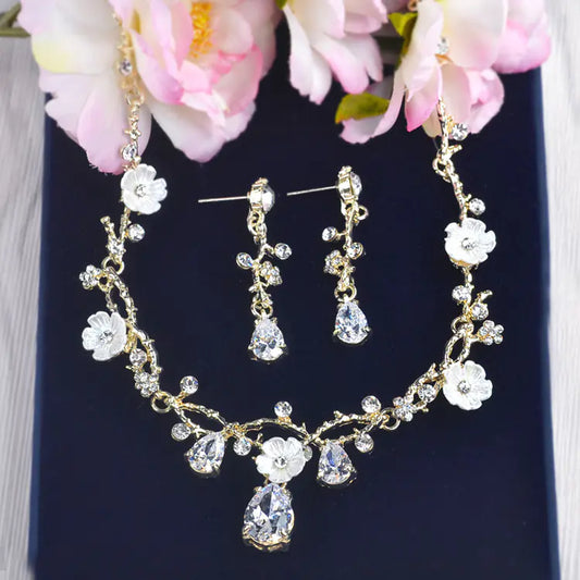 Elegant Bridal Zircon Jewelry Combo