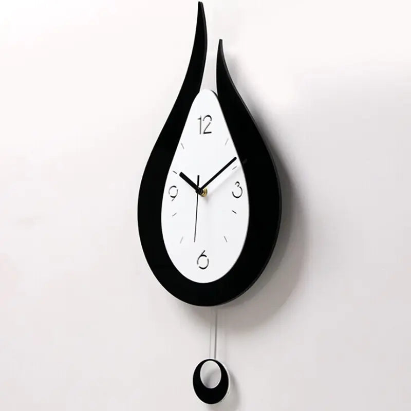 Modern Minimalist Waterdrop Wall Clock - Silent Quartz