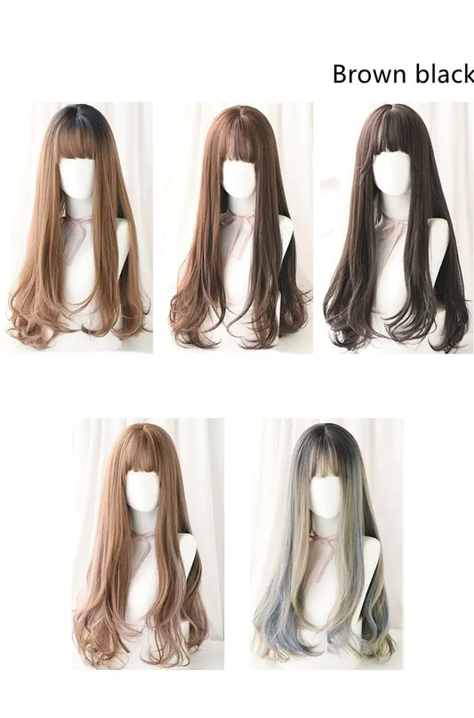 Luxurious Long Curly High-Temp Fiber Wig