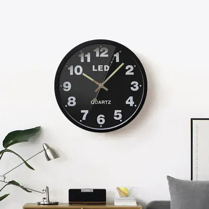 Sleek LED Timepiece - Silent Modern Wall Clock